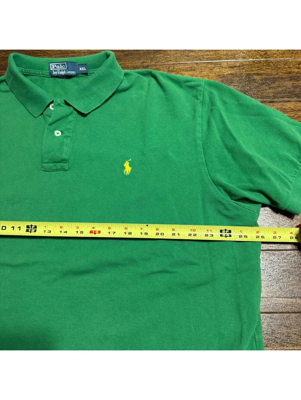Vintage Polo Ralph Lauren Polo Shirt Men’s Green Polo w\ Yellow Pony Logo - XXL